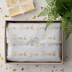 Gold Script Wedding Thank You Tissue Paper