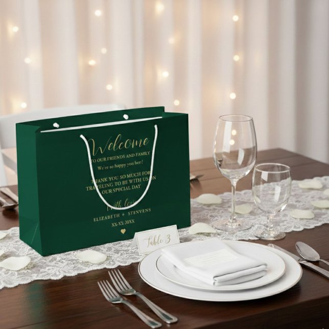 Gold script wedding welcome bag hotel guest bags  (Creator Uploaded)