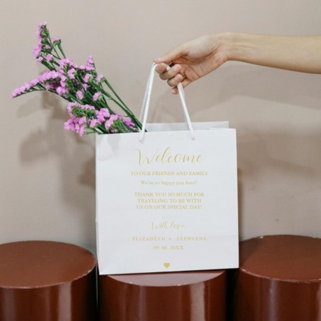 Gold script wedding welcome bag hotel guest bags  (Creator Uploaded)