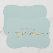 Gold Script With Love To My Groom Wedding Day Card (Front/Back)