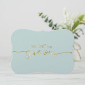 Gold Script With Love To My Groom Wedding Day Card (Standing Front)