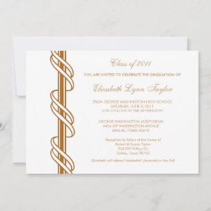 Gold Scroll Bar Graduation Announcements