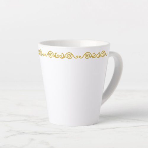 Gold Scrollwork Latte Mug