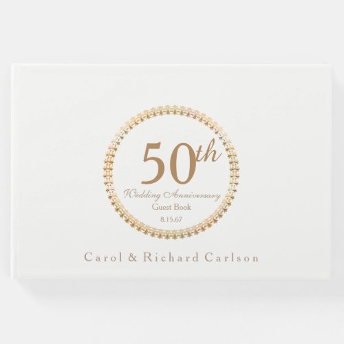 Gold Seal 50th Wedding Anniversary Guest Book