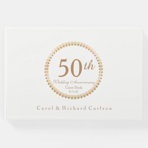 Gold Seal 50th Wedding Anniversary Guest Book