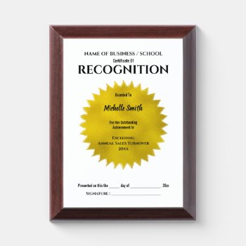 Gold Seal Award | Personalize by mensgifts at Zazzle
