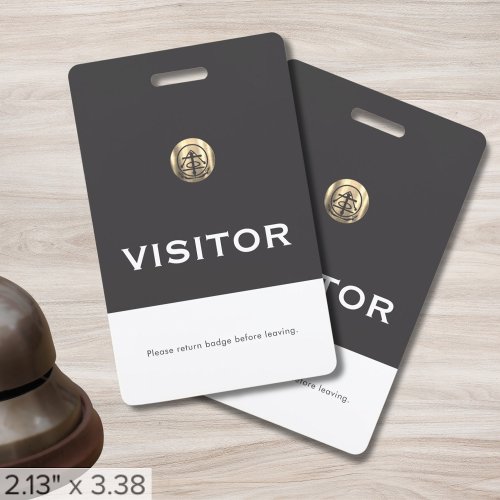Gold Seal Professional Visitor Badge