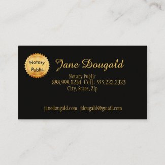 Gold Seal with Black Classic Notary