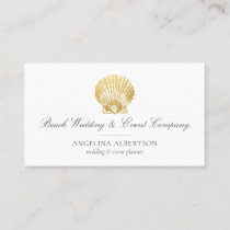 Gold Seashell Elegant Business Card