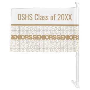 Gold Seniors Seniors Seniors Car Flag