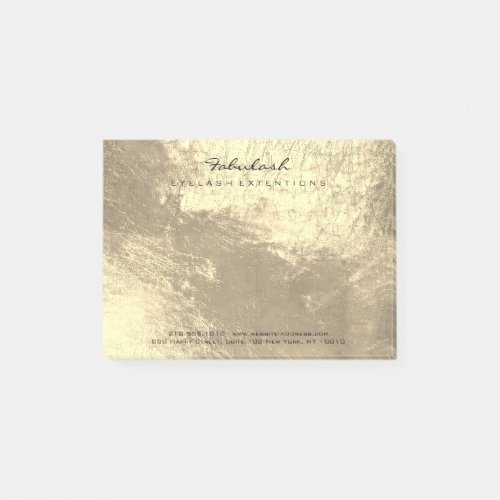 Gold Sepia Metallic Name Web Telephone Number Post_it Notes