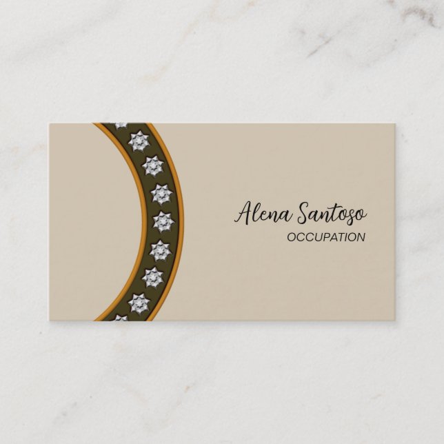 Gold Sequin Bling Business Card (Front)