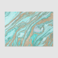 Gold Sequin Glitter Teal Smoky Marble
