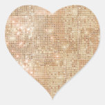 Gold Sequin Heart Sticker at Zazzle