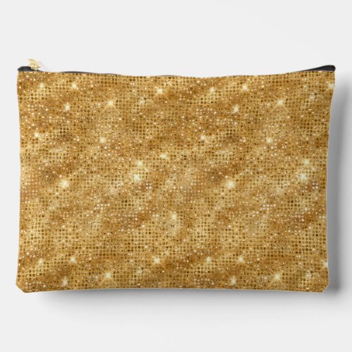 Gold Sequin Pattern Accessory Pouch