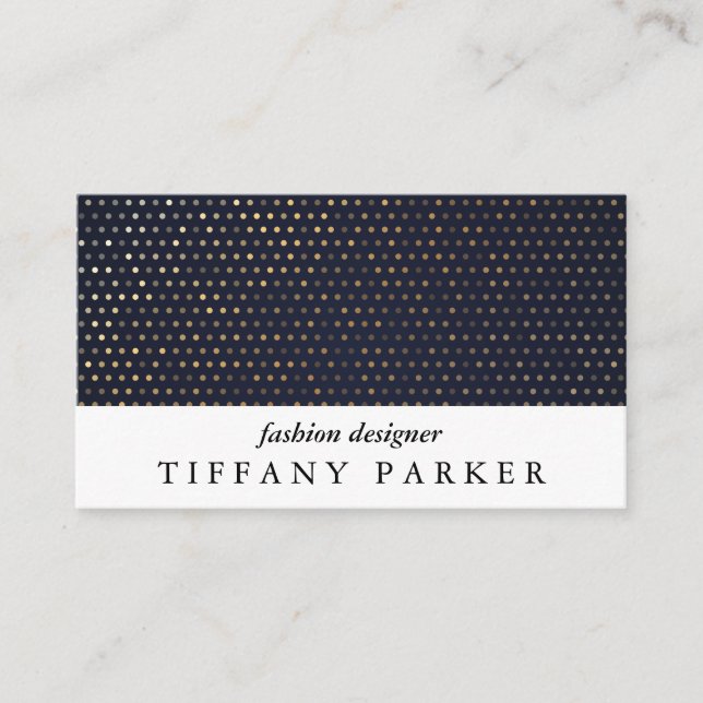 Gold Sequin Pattern Business Card (Front)