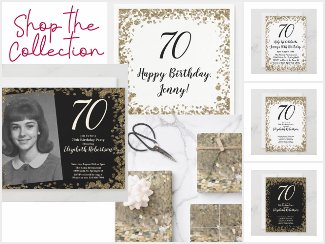 Gold Sequin Themed 70th Birthday Celebrations
