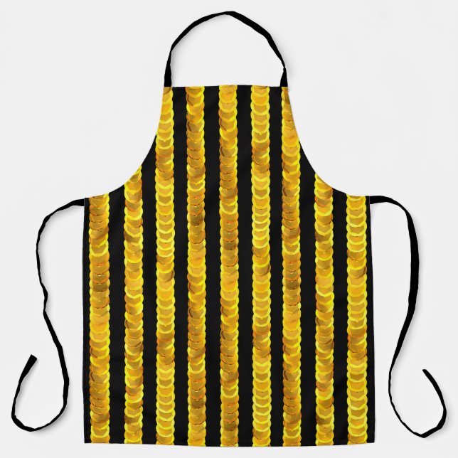 Gold sequins pattern apron (Front)