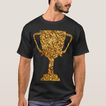 Gold Sequins Trophy T-shirt by Angel86 at Zazzle