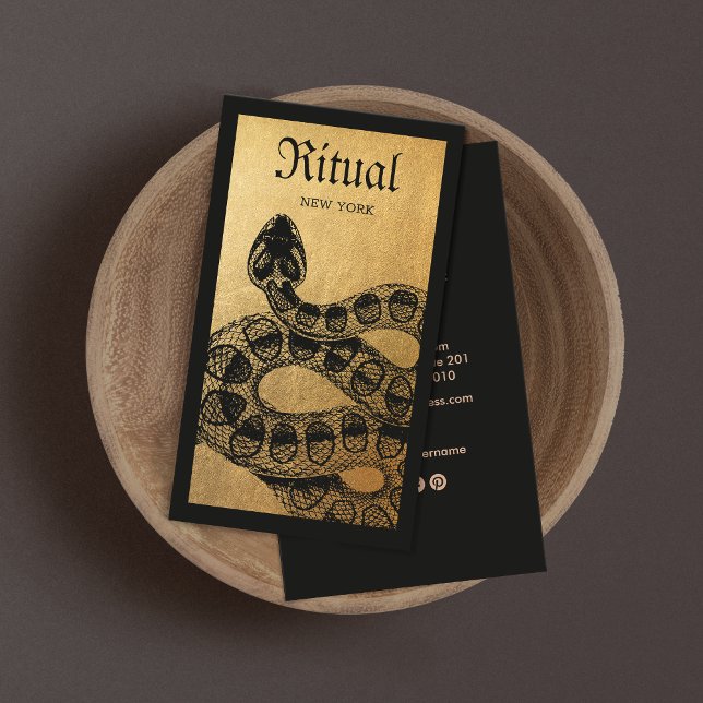 Gold Serpent Snake Business Card (Creator Uploaded)