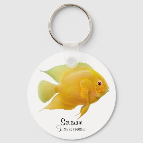 Gold Severum Cichlid Keychain