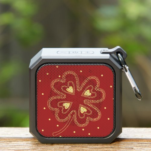 Gold Shamrock Clover Love  Bluetooth Speaker