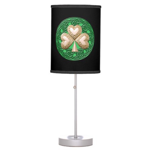 Gold Shamrock Desk Lamp