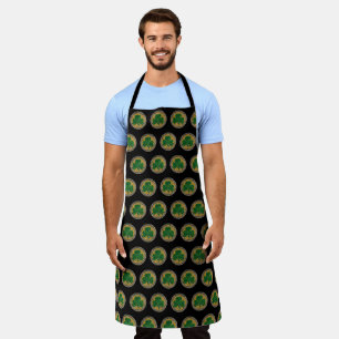 Gold Shamrock On Celtic Knots Apron