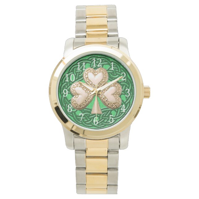 Gold Shamrock Watch (Front)