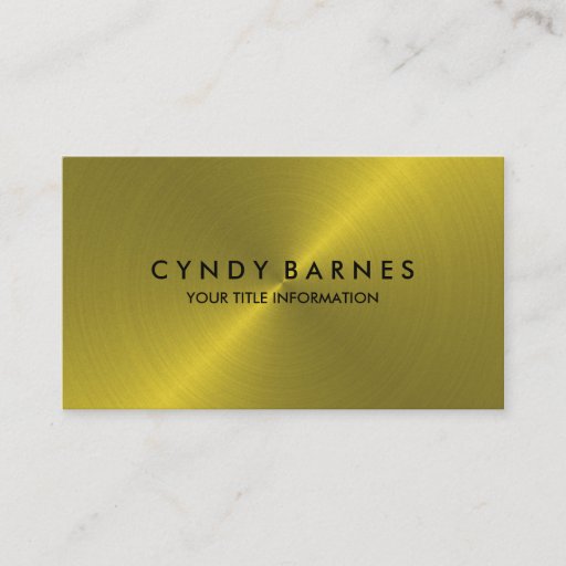 Customizable Gold Sheen Business Card