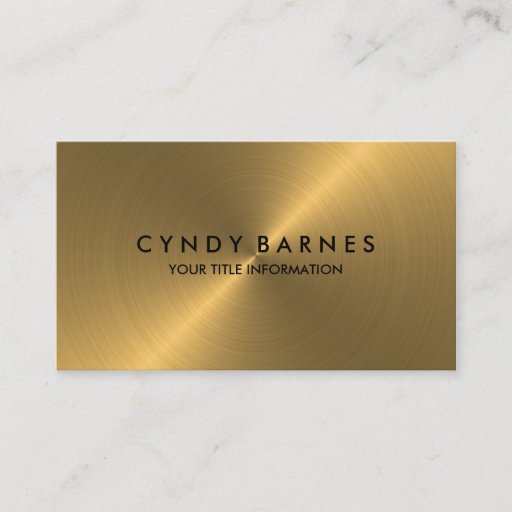 Customizable Gold  Sheen Business Card