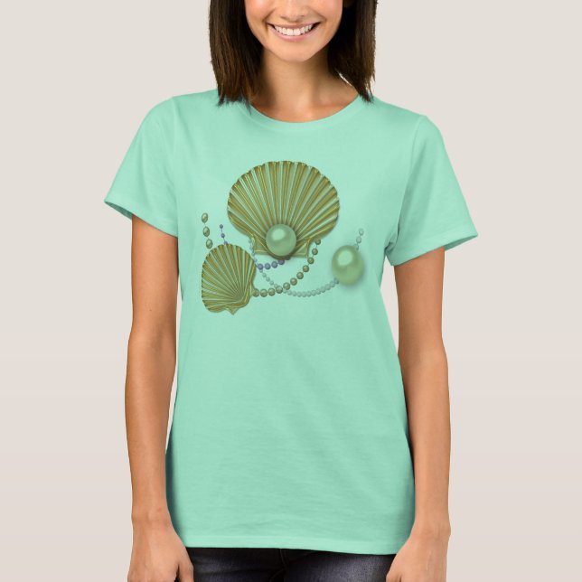 Gold Shells & Pearls T-Shirt (Front)