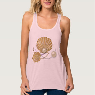 Gold Shells & Pearls Tank Top