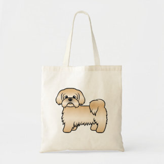 Gold Shih Tzu Cute Cartoon Dog Illustration Tote Bag