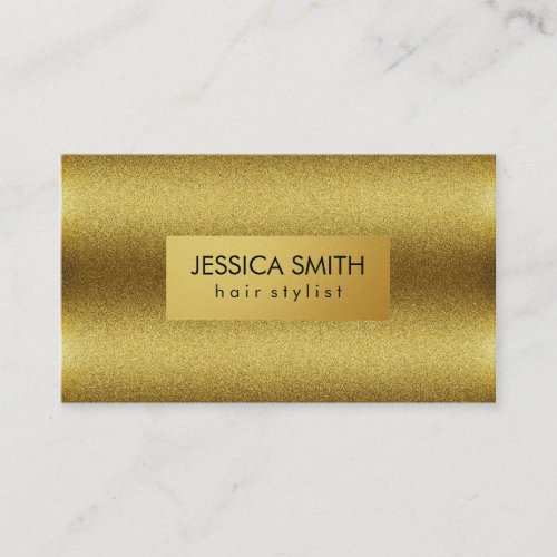 Gold Shimmer and Metallic Faux Gold Business Card