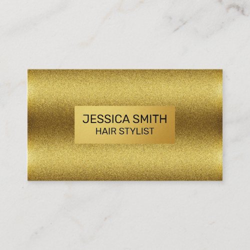 Gold Shimmer and Metallic Faux Gold Business Card