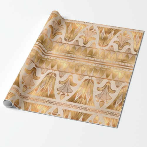 Gold Shimmer Art Deco Wrapping Paper