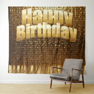 Gold Shimmer Birthday Backdrop Party Decoration