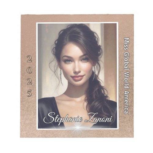 Gold Shimmer Burst Pageant Autograph Notepad