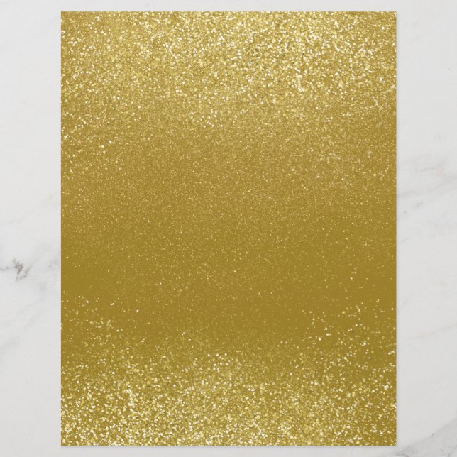 Gold Shimmer Glitter Dust Scrapbook Paper (Front)