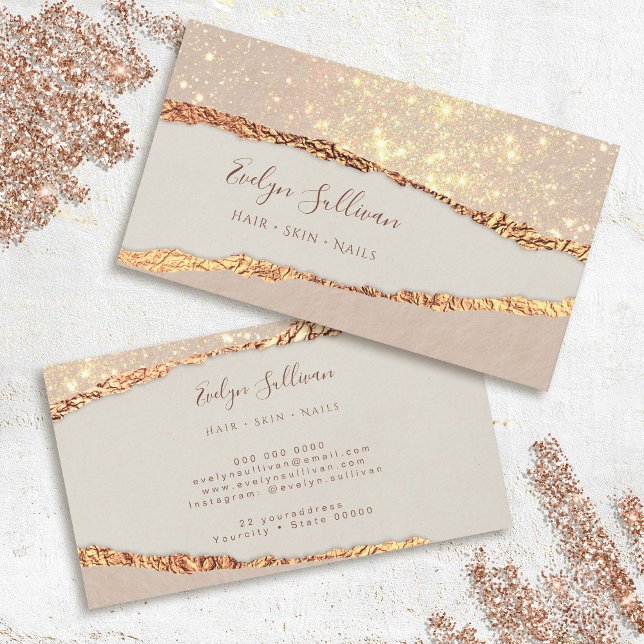 Gold shimmer ripped paper business card (Creator Uploaded)