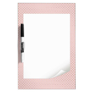Gold Shimmering Polka Dots Dry Erase Board