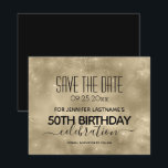 Gold Shine 50th Birthday Save the Date Budget<br><div class="desc">Star Shine Faux Gold Foil Background Save the Date Birthday invitations. All text is adjustable and easy to change for your own party needs. Great elegant 50th birthday template design.</div>