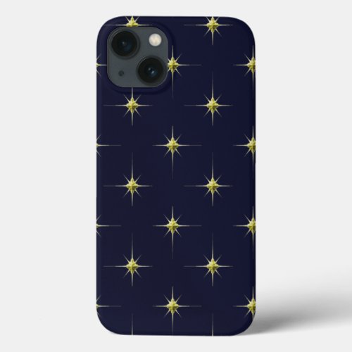 Gold Shining Night Stars I_Phone Case