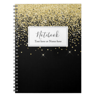 gold shining notebook