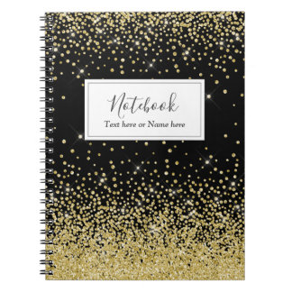 gold shining notebook