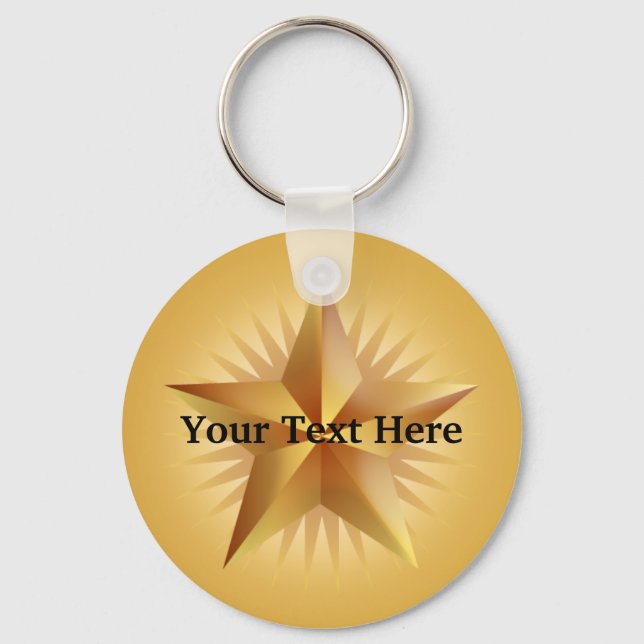 Gold Shining Star Keychain (Front)