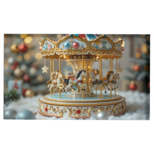 gold shinning carousel  place card holder