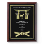 Gold Shinto Award Plaque