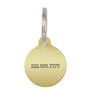 Gold shiny Christmas stars, paws on gold & black Pet ID Tag